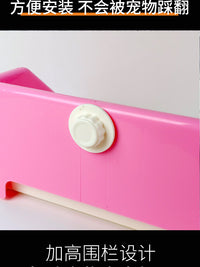 Raised Anti-Splash Rabbit Toilet with Drawer for Small Pets