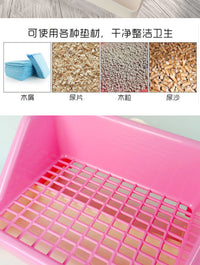 High-Sided Rabbit Litter Box with Drawer