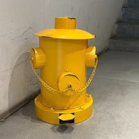 Industrial Style Foot Pedal Trash Can with Fire Hydrant Design