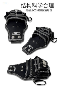 Bole BL-X874 Electrician Tool Waist Bag, Reinforced Thickened High-Wear-Resistant Oxford Cloth