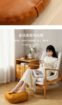 PU Leather Floor Cushion for Reading and Meditation