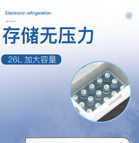 Car Refrigerator for Sedan, Truck, Armrest, Excavator, with Digital Display and Dual-Core Cooling, US Plug