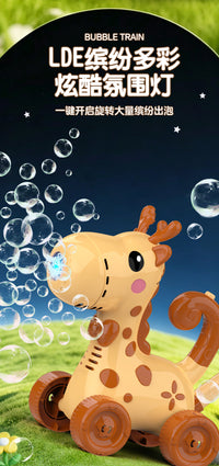 2026 New Bubble Machine Toy for Kids, Handheld Electric Bubble Gun, Automatic Bubble Blower, Push Cart Bubble Machine