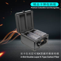 Double-Layer Transparent Sports Card Storage Box for PSA Graded Cards, Aluminum Alloy