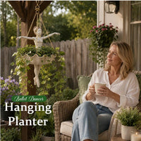 Dancing Lady Hanging Planter Resin Craft