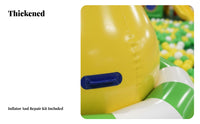 Multi-Activity Inflatable Castle Includes Slide and Seesaw Bounce House Vividly Colored Safety-Focused Design for Children