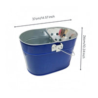 Oval Mop Pail Multiuse Metal Mop Pail Perforated