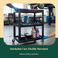 3-tier rolling garage storage cart