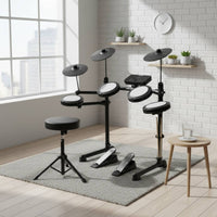 Electronic Drum Set Multiple Built-in Sounds Electric Drum Kit Educational Functions Percussion Instrument for Beginners, Adults, Home Use