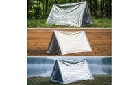 Reflective Emergency Tent with Aluminum Foil Compact Emergency Survival Tent Foldable Survival Shelter Portable for Survivalists