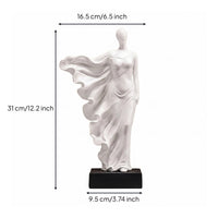 Abstract Woman Figurine Elegant Woman Sculpture Resin for Living Room