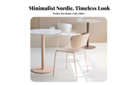 Nordic Design contouredd rear Dining Chair Natural Wood Finish Upholstered Side Chair Minimalist design Kitchen Seating Ergonomic rearrest for Homeowners, Business Owners, Families, Cafe, Office, Study, Living Room