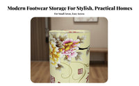 1 Piece 360 Degree Spinning Shoe Tower Rotating Shoe Rack Tower Cylindrical Shoe Rack Multi-tier Display Shelf Waterproof Material Suitable for Entryway Hallway Home