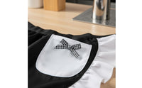 Short Server Apron with Pockets Adjustable Tie Waist Ruffled Half Apron Charming Workwear Accessory for Servers, Cosplayers
