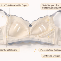 Minimizer Bras for Women with Seamless Moulded Cups for Large Busts, Plus Size Support with Side Panels
