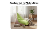 Transformable Lounger Comfortable Pyramid-Shaped Lounger Skingentle Machine-Washable Cover for Children, Living Room, Bedroom