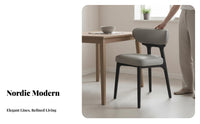 Upholstered Side Chair Modern Design Indoor Seating Fully Assembled Ergonomic Backrest for Interior Decorators, Reception Area