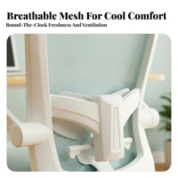 Mesh rear Sled Base Chair Padded Seat Sled Base Armchair Easy to Assemble