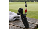 Press Spray Club Brush Dual Bristle Head Water Bottle Golf Brush Portable