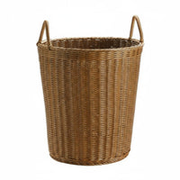 Square Woven Basket Reinforced Edges Deep Storage Basket Open & Household Organizer