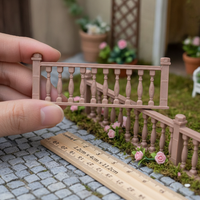 Miniature 3D Printed Fence Railing for Dollhouse & Diorama Decor