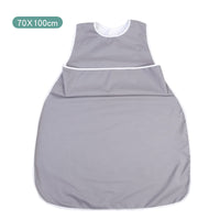 Adult Waterproof Bib for Elderly, Polyester-Cotton, Large Size