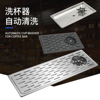 High-Pressure Cup Washer for Sink, Embedded Countertop, Automatic, for Milk Tea Shops, Desktop Press, Commercial