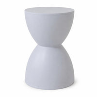 Plastic Stool Matte Hourglass Stool Fully Assembled for Living Room, Bedroom