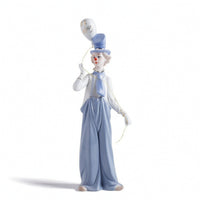 Ceramic Clown Figurine Delicate Clown Ornament Hand Painted Decorative Figurine for Shelf