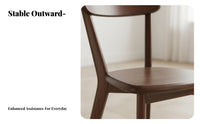 Solid Wood Dining Chair Anti-Slip Foot Pads Nordic Design Backrest Chair