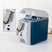 Mini Car Refrigerator 12V Car Fridge with Carrying Strap Thermoelectric Cooler Compact Electric Cooler Portable for Commuters