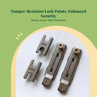 Aluminum alloy security breaksecurelock point, T-nail handle, door opening hardware attachment, protected fixing