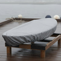 Sunproof Waterproof Kayak Cover All Weather Protection Gray Kayak Cover Dustproof Shielded Tarp Heavy Duty for Dockside, Transport