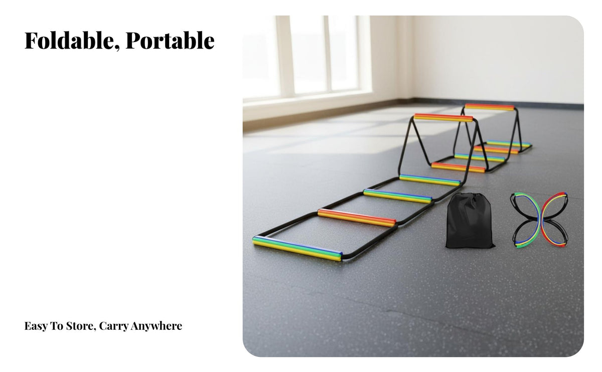 Multi-Purpose Multifunctional Agility Ladder Long-Lasting Speed and Agility Training Ladder Quick Setup Up Quick Setup for Children, Athletes, Home Gym, Outdoor
