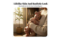Realistic Newborn Doll Cleanable Lifelike Newborn Doll children's Toy Hand-Rooted Hair Perfect Gift for Parents