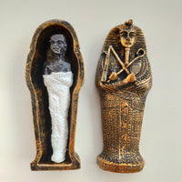 Ancient Egyptian Pharaoh and Queen Mummy Coffin Pyramid Magic Props
