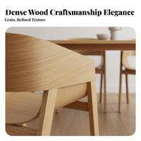 Wooden Chair with Woven Seat Nordic aesthetic Armchair Modern Minimalist adaptable Use for Homeowners, Kitchen