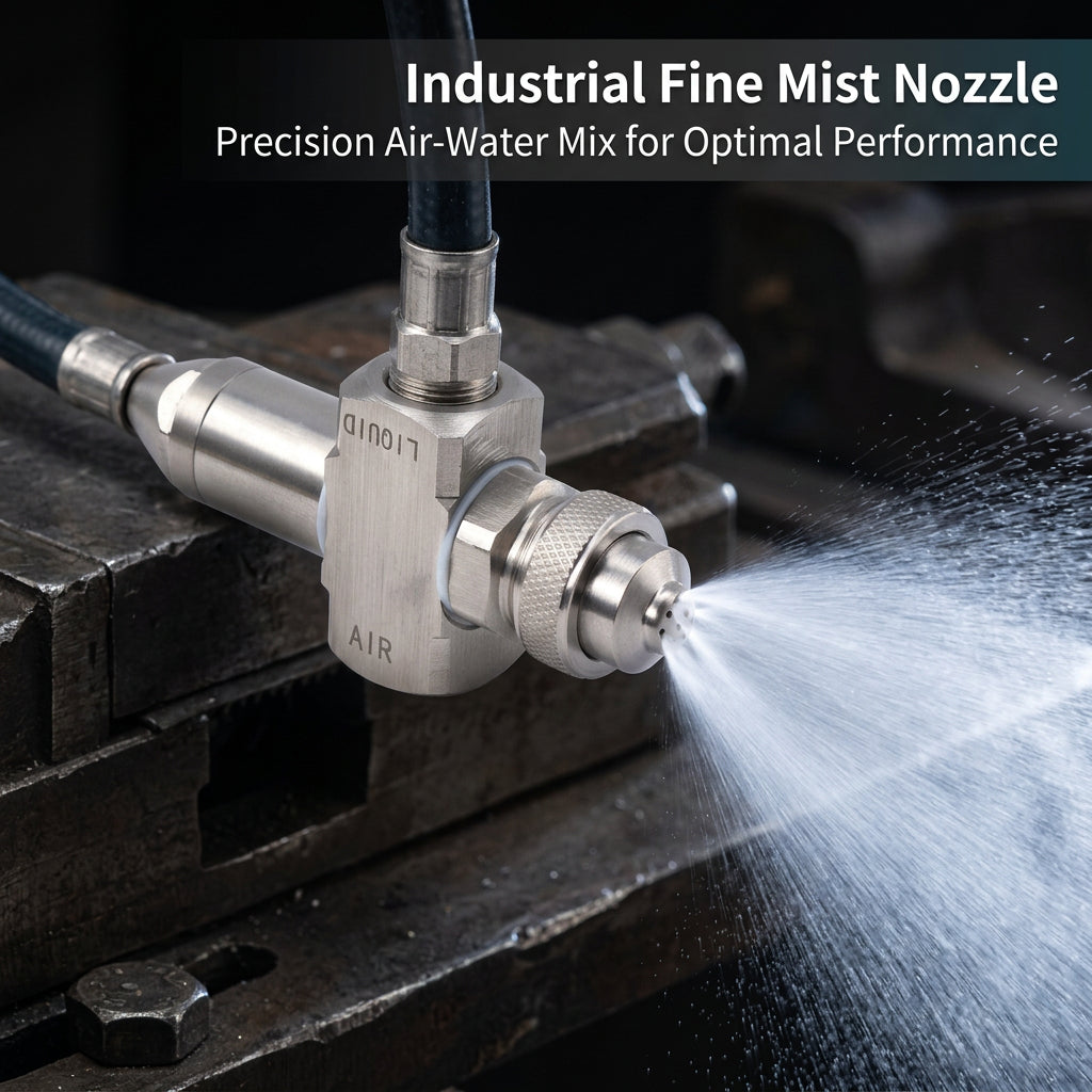 Stainless Steel Spray Tip for Construction Site, Low Pressure Misting Spray Nozzle, Water Spray Head for Greenhouse, 304 Stainless Steel Mist Nozzle