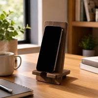 Desktop Phone Stand Tabletop Walnut Phone Stand Decorative