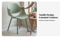 Molded Shell Armchair Modern Design Reception Chair Long-Lasting for Patio