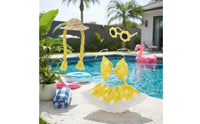 Polkas Dot Goose Ornament Hawaiian Theme Goose Costume Decor Cute Dress-Costume Design Outdoor Animal Decoration for Patio
