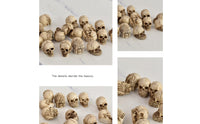20 Pieces Miniature Skulls Textured Skull Ornaments Resin Skulls Tiny Tabletop Ornaments Small for Crafters, Halloween