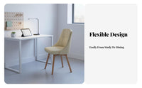 Upholstered contoureddspine support Chair Minimalist design Armless Wooden Chair for Bedroom