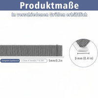 12m Self-Adhesive Brush Seal Strip, 9mm (W) x 5mm (T) Door Gap Seal Strip