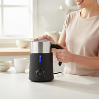 Electric Milk Frother Quiet Hot and Cold Frother Body Milk Foaming Machine for Home Cafe, Coffee Shop