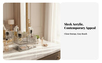 Dirt-resistantproof Clear Makeup Case with Drawers Transparent View Stackable Clear Drawer Set Multi-Compartment Cosmetic Organizer Large Capacity for cosmetic Lovers, Students, Office Workers, Dressing Table, Countertop, chest of drawers, Dorm Room