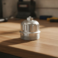 Aluminum Billet Fuel Filter Housing Machined Fuel Filter Housing Threaded OEM Fit for Mechanics, Car Enthusiasts, Engine Fuel Maintenance, Engine Bay