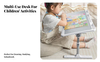 Adjustable Tilting Bed Table Built-in Page Holder Adjustable Computer Table