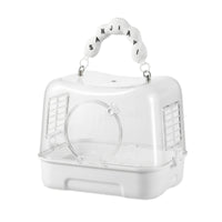 Bird Carrier with Transparent Shell Compact Bird Travel Cage Safe for Vet Visits