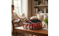 Model House with Porch Finished Scale Model House Detailed for Collectors